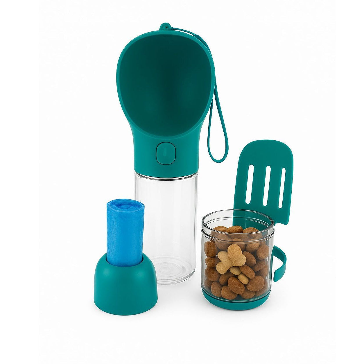 Botella de agua portátil para mascotas multifunción!