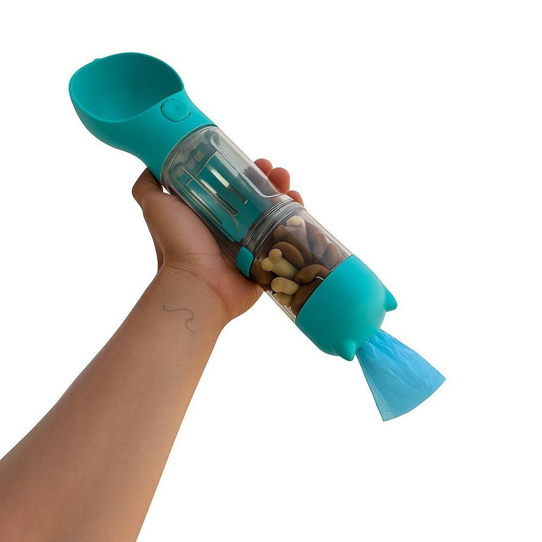 Botella de agua portátil para mascotas multifunción!